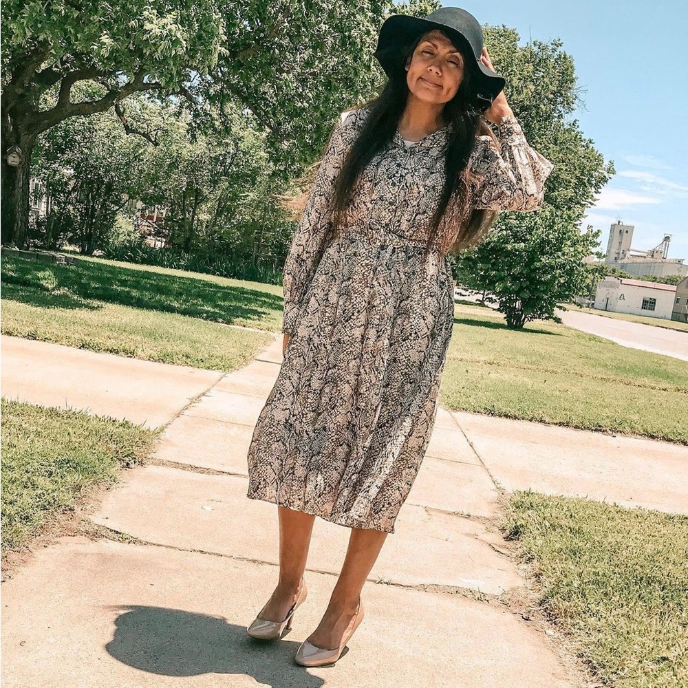 Snake print dress
